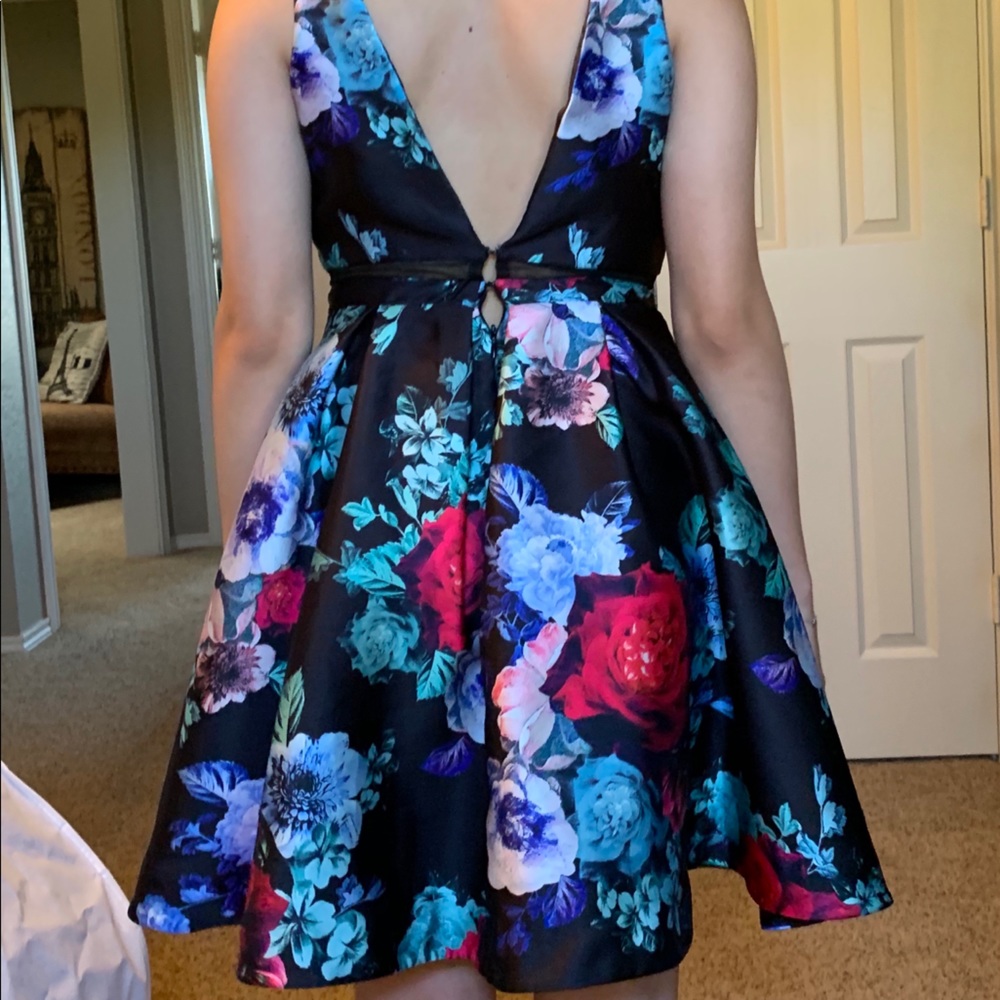 Black floral dress